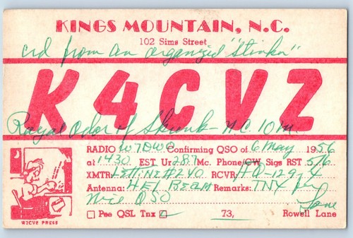 1956 ham radio qsl - ham,